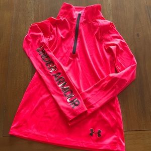 Pink under armour zip up